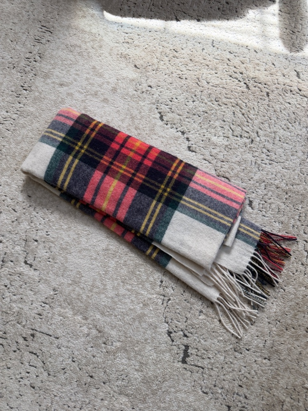 JCrew Plaid Fringe Scarf
